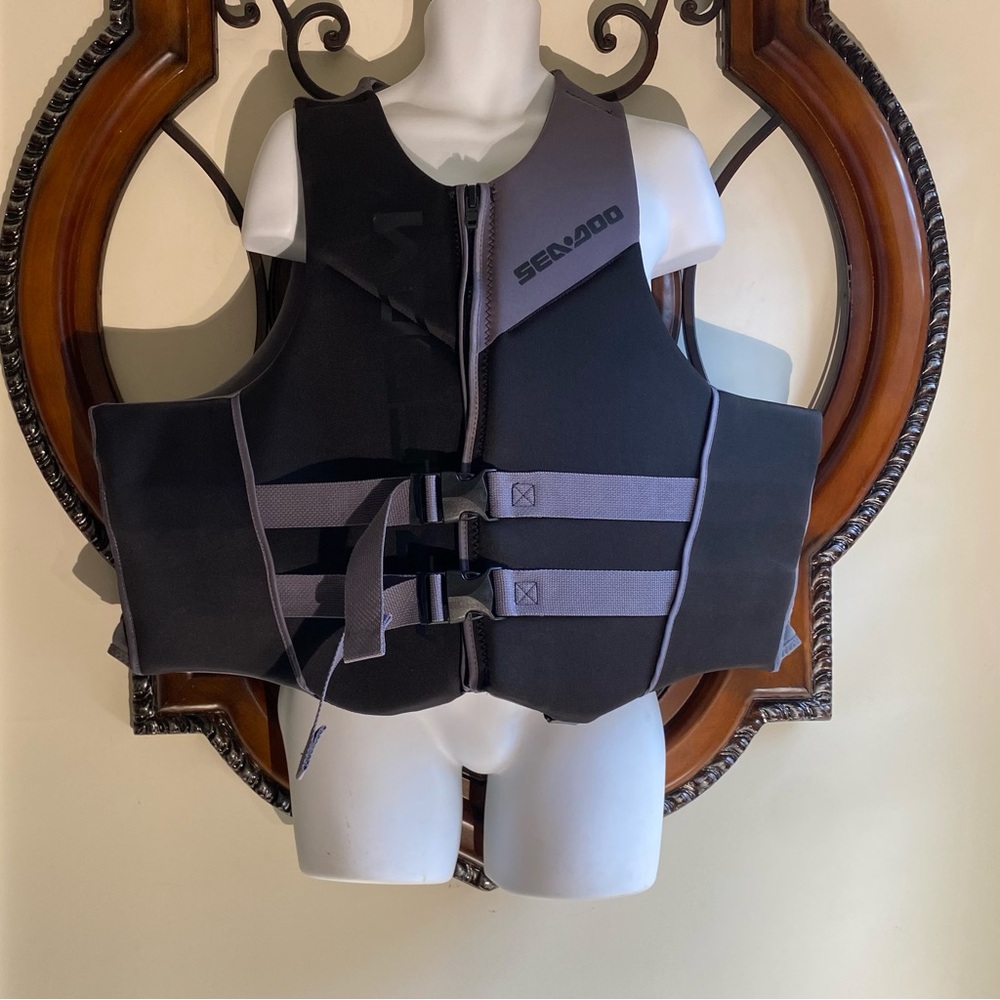Sea-Doo Men’s Freedom PFD/Life Jacket Black/ Gray, Men’s Size 3X Large